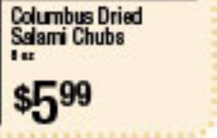 Columbus Dried Salami Chubs